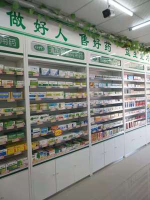 吉林藥店展柜 木制中藥柜工廠 藥店玻璃柜臺(tái)展示柜